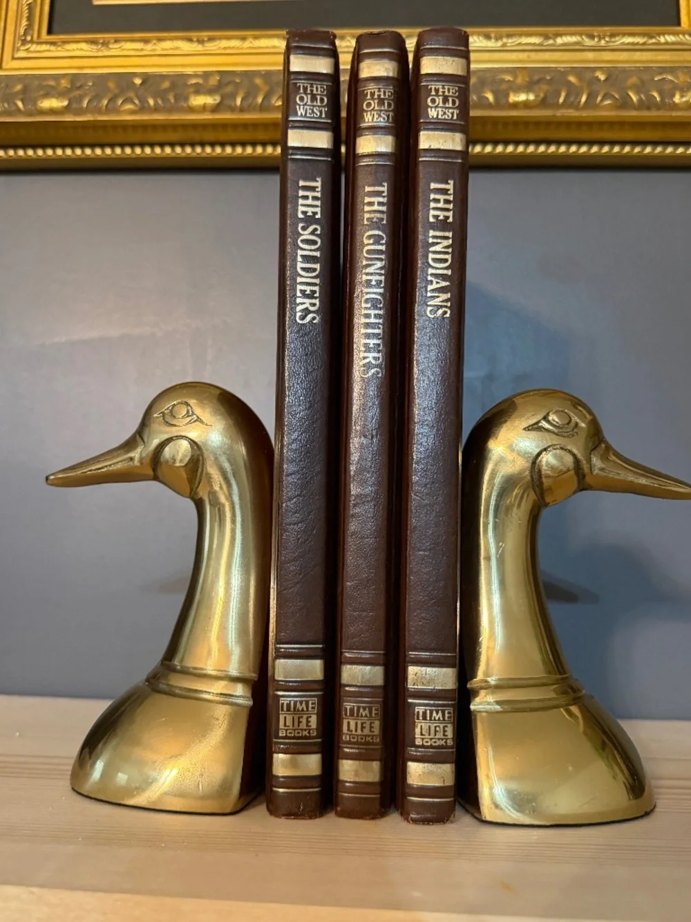Brass Duck Bookends
